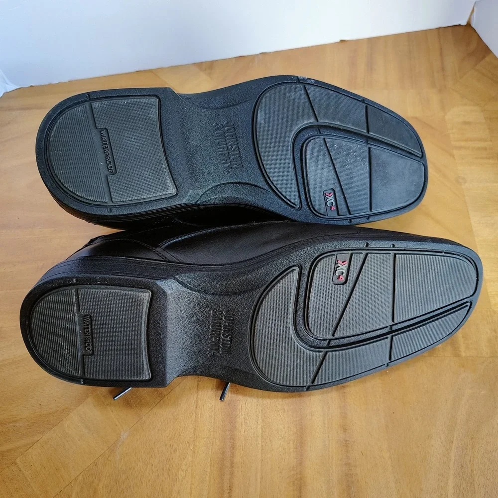 Johnston Murphy XC4 Mens Sz 8½ M Dress Shoes Black Oxfords‎ Waterproof Apron Toe